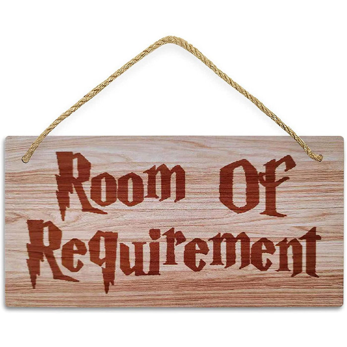 Trinx Alassane Room of Requirement Wooden Hanging Sign | Wayfair